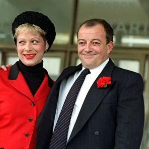 Tim Healy actor at wedding to Actress Denise Welch. October 1988