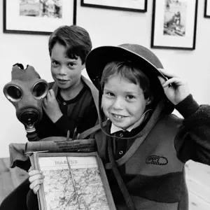 Memory Lane Prints: Brothers Visit WWI Display 1987