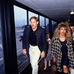 Tina Turner at Glasgow airport June 1987