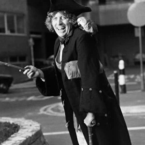 Tom Baker British actor in pantomime role, November 1981, as Long John Silver