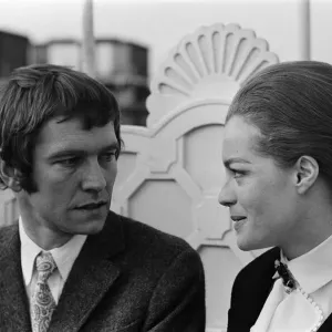Tom Courtenay and Romy Schneider at the Dorchester Hotel looking at some of the places Tom Courtenay and Romy Schneider at the Dorchester Hotel looking at some of the places