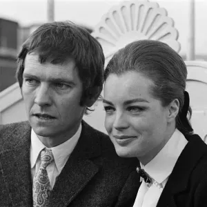 Tom Courtenay and Romy Schneider at the Dorchester Hotel looking at some of the places Tom Courtenay and Romy Schneider at the Dorchester Hotel looking at some of the places