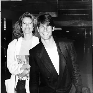 Tom Cruise actor seen with his wife August 1987