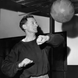 Tom Finney putting the punch into things. December 1959 P012590