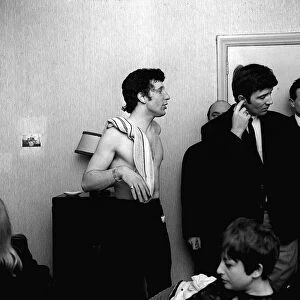 Tom Jones in his crowded dressing room after performing at the Atlanta ballroom