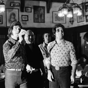 Tom Jones and Engelbert Humperdinck meet in a British style pub in Sacramento, California Tom Jones and Engelbert Humperdinck meet in a British style pub in Sacramento, California