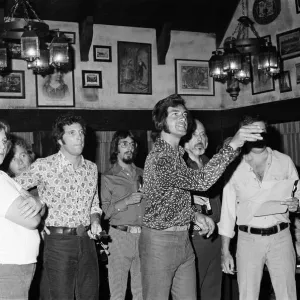 Tom Jones and Engelbert Humperdinck meet in a British style pub in Sacramento, California Tom Jones and Engelbert Humperdinck meet in a British style pub in Sacramento, California