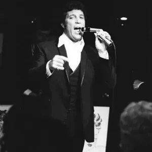 Tom Jones gets the audience dancing on the tables at the Copacabana nightclub, New York Tom Jones gets the audience dancing on the tables at the Copacabana nightclub, New York