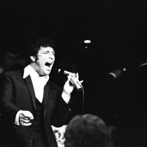 Tom Jones gets the audience dancing on the tables at the Copacabana nightclub, New York Tom Jones gets the audience dancing on the tables at the Copacabana nightclub, New York