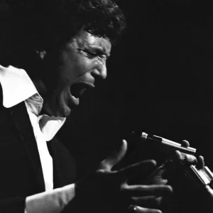 Tom Jones gets the audience dancing on the tables at the Copacabana nightclub, New York Tom Jones gets the audience dancing on the tables at the Copacabana nightclub, New York