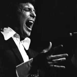 Tom Jones gets the audience dancing on the tables at the Copacabana nightclub, New York Tom Jones gets the audience dancing on the tables at the Copacabana nightclub, New York