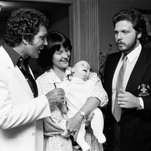 Tom Jones with his grandson Alexander, aged eleven months