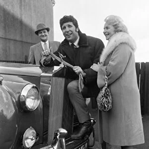 Tom Jones at home in Pontypridd with his mother. 27th December 1966
