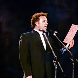 Tom Jones performing at the Cor World Choir concert at Cardiff Arms Park, 23rd May 1992