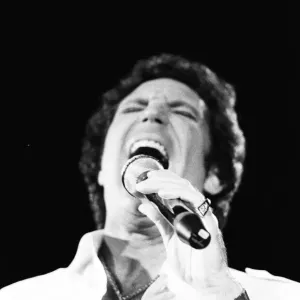 Tom Jones perfuming live in Cardiff, Wales, for the first time in ten years Tom Jones perfuming live in Cardiff, Wales, for the first time in ten years