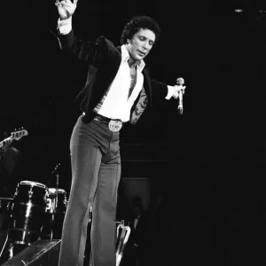Tom Jones perfuming live in Cardiff, Wales, for the first time in ten years Tom Jones perfuming live in Cardiff, Wales, for the first time in ten years