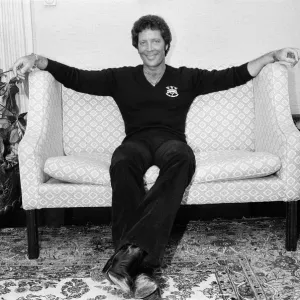 Tom Jones pictured back in London after a ten year stay in the USA. 5th September 1983