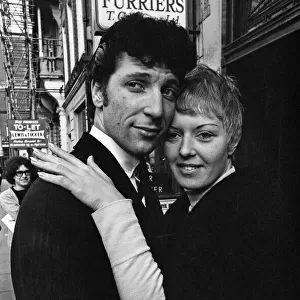 Tom Jones pop star and his wife Lyn Jones in London do some house hunting now that