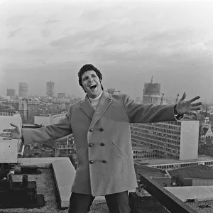 Tom Jones on rooftop in London 30 / 11 / 67 Tom Jones lets fly with his vocal