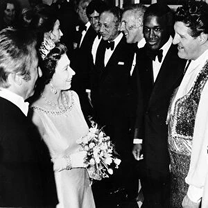 Tommy Cooper Comedian / Magician meets Her Majesty Queen Elizabeth II at the London