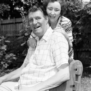 Tommy Cooper and wife Gwen, pictured together at home, July 1983