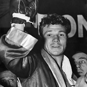 Tommy McGovern, Bermondsey, the new light weight champion of Great Britain after his 40
