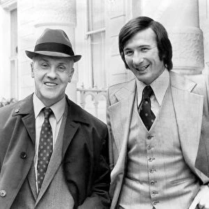 Tommy Smith of Liverpool with manager Bill Shankly May 1983