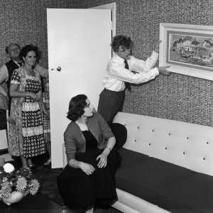 Tommy Steele and his parents at his new &pound;5000 house in Catford, London
