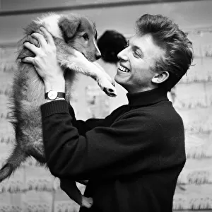Tommy Steele is seen photographed with a birthday present from his wife