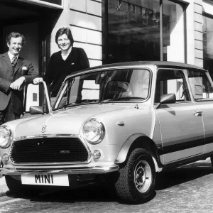 Tony Ball Managing Director of Austin Morris with son Kevin, Print