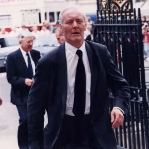 Tony Benn arriving at memorial service - July 1995 Tony Benn arriving at memorial service - July 1995