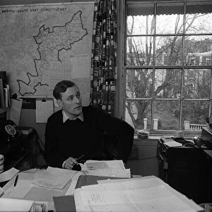 Tony Benn MP at home November 1960. Anthony Wedgewood Benn