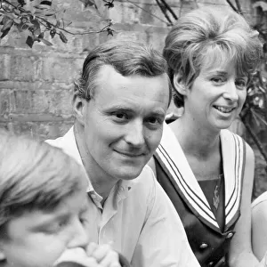 Tony Benn and wife Caroline pictured in their garden during children