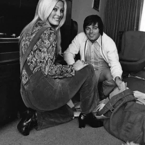 Tony Blackburn with his girlfriend Lynn Partington photographed in his Regents Park flat Tony Blackburn with his girlfriend Lynn Partington photographed in his Regents Park flat