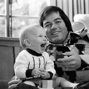 Tony Blackburn at home in Cookham Dean, Berkshire, with his son Simon. 5th September 1974 Tony Blackburn at home in Cookham Dean, Berkshire, with his son Simon. 5th September 1974