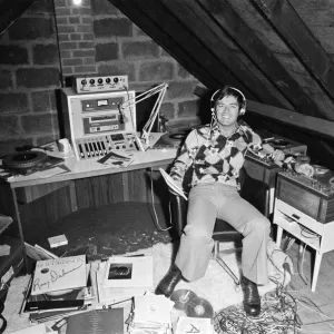 Tony Blackburn at home in Cookham Dean, Berkshire. Tony is pictured in the loft above his Tony Blackburn at home in Cookham Dean, Berkshire. Tony is pictured in the loft above his