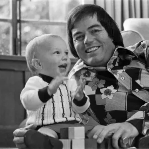 Tony Blackburn at home in Cookham Dean, Berkshire, with his son Simon. 5th September 1974 Tony Blackburn at home in Cookham Dean, Berkshire, with his son Simon. 5th September 1974