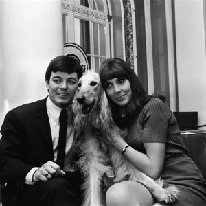 Tony Blackburn with Anita Harris Print 3rd January 1968 Tony Blackburn with Anita Harris Print 3rd January 1968