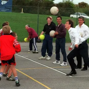 Tony Blair and Kevin Keegan at Stanley Deason School Brighton Print