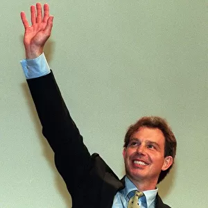 Tony Blair Labour leader MP after making his speech at the Labour Party Conference 1995