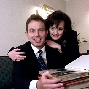 Tony Blair Labour leader with his wife Cherie