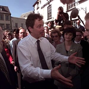 Tony Blair Labour Party Leader in Monmouth during the April 1997 General Election