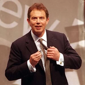 Tony Blair at the Labour Party roadshow Usher Hall Edinburgh. April 1997