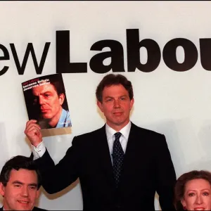 Tony Blair Launches Labour Manifesto Print April 1997