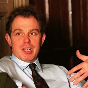 Tony Blair Leader of the Labour Party during interview. January 1996