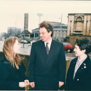 Tony Blair Meets Toxteth Pupils Print