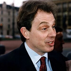 Tony Blair MP Leader Labour Party being interviewed in Glasgow. 1995