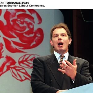 Tony Blair MP speaking at Scottish Labour Conference. 1996