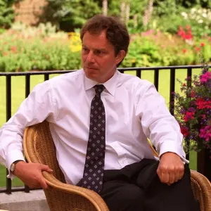 Tony Blair Prime Minister at 10 Downing Street 28 July 1997 interviewed by Mirror editor Tony Blair Prime Minister at 10 Downing Street 28 July 1997 interviewed by Mirror editor