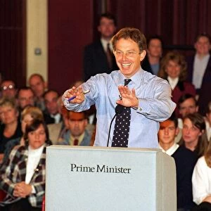 Tony Blair speaking at Trinity Academy in Edinburgh, September 1997